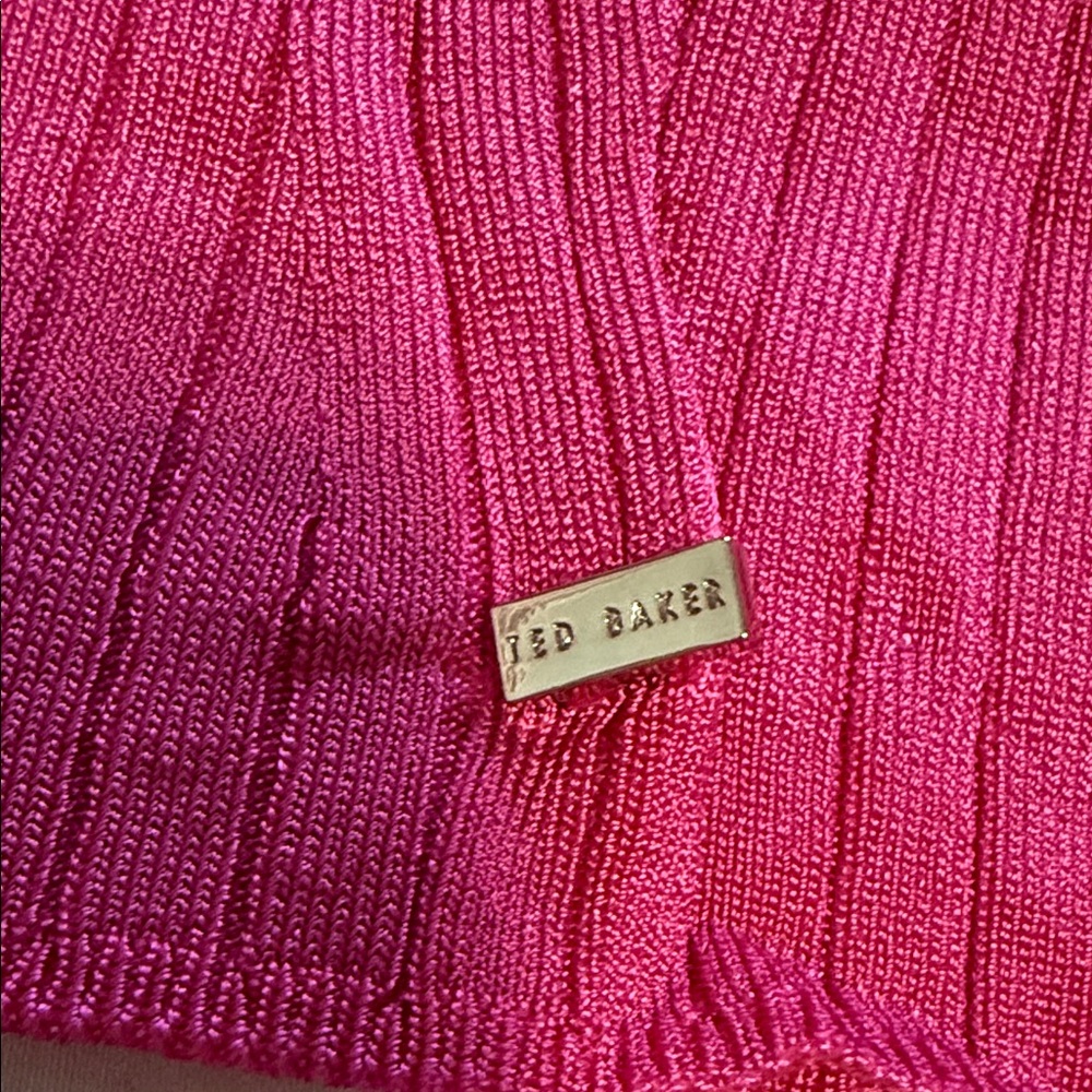 Ted Baker Fuchsia Ribbed Tank Top - Picture 3 of 4